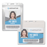 Pvc-free Badge Holders, Horizontal, 4.5 X 4, Clear, 50-pack