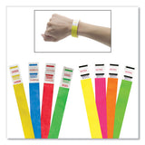 Crowd Management Wristband, Sequential Numbers, 9 3-4 X 3-4, Neon Yellow,500-pk