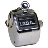 Tally I Hand Model Tally Counter, Registers 0-9999, Chrome