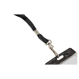Flat Lanyard W-hook, 36", Nylon, Black, 100-pack