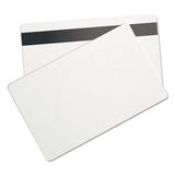 Sicurix Blank Id Card With Magnetic Strip, 2 1-8 X 3 3-8, White, 100-pack