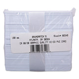 Sicurix Blank Id Card With Magnetic Strip, 2 1-8 X 3 3-8, White, 100-pack