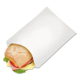 Grease-resistant Single-serve Bags, 6" X 6.5", White, 2,000-carton