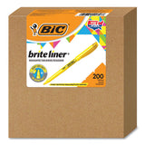 Brite Liner Highlighter, Chisel Tip, Fluorescent Green, Dozen