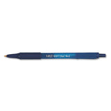Soft Feel Retractable Ballpoint Pen, Medium 1mm, Black Ink-barrel, Dozen