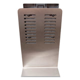 Hand Sanitizer Stand With Hands Free Dispenser, 12 X 16 X 51, Silver-white