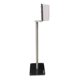 Hand Sanitizer Stand With Hands Free Dispenser, 12 X 16 X 51, Silver-white