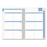 Day Designer Tile Weekly-monthly Planner, 8 X 5, Blue-white Cover, 2021