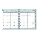 Rue Du Flore Monthly Wirebound Planner, 10 X 8, Green-lavender, 2021