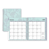 Rue Du Flore Monthly Wirebound Planner, 10 X 8, Green-lavender, 2021