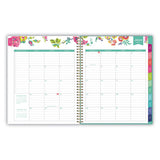 Day Designer Cyo Weekly-monthly Planner, 11 X 8.5, White-floral, 2021