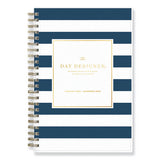 Day Designer Daily-monthly Planner, 8 X 5, Navy-white, 2021
