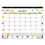 Teacher Dots Academic Year Desk Pad, 22 X 17, Assorted Color Dots, 2020-2021
