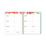 Day Designer Secret Garden Mint Frosted Weekly-monthly Planner, 11 X 8.5, Multicolor Cover, 12-month (jan To Dec): 2023