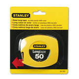 Long Tape Measure, 1-8" Graduations, 100ft, Yellow