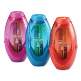 Twist-n-sharp Pencil Sharpener, One-hole, 3.5" X 1.25" X 5.5", Randomly Assorted Colors, 6-pack