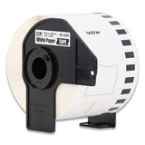 Continuous Paper Label Tape, 2.4" X 100 Ft, White, 3 Rolls-pack