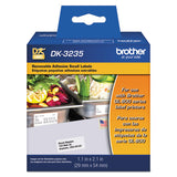 Die-cut Removable Paper Labels, 1.1" X 2.1", White, 800-roll