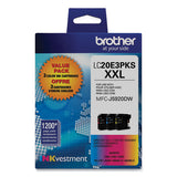 Lc20e3pks Super High-yield Ink, 1,200 Page-yield, Cyan/magenta/yellow, 3/pack