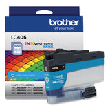Lc406cs Inkvestment Ink, 1,500 Page-yield, Cyan
