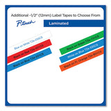 Tze Laminated Removable Label Tapes, 0.47" X 26.2 Ft, Black On Red
