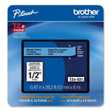 Tze Laminated Removable Label Tapes, 0.47" X 26.2 Ft, Black On Blue