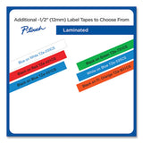 Tze Laminated Removable Label Tapes, 0.47" X 26.2 Ft, Black On Orange