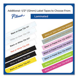 Tze Laminated Removable Label Tapes, 0.47" X 26.2 Ft, Black On Orange
