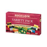 Variety Pack Assorted Tea Bags, Individually Wrapped, 64 Tea Bags-box