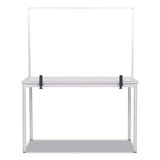Protector Series Glass Aluminum Desktop Divider, 35.4 X 0.16 X 23.6, Clear