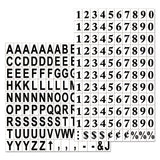 Interchangeable Magnetic Board Accessories, Letters, Black, 3-4"h