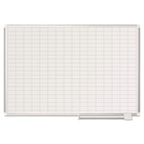 Grid Planning Board, 1 X 2 Grid, 48 X 36, White-silver