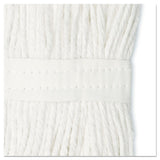 Cut-end Wet Mop Head, Cotton, #16, White, 12-carton
