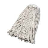 Cut-end Wet Mop Head, Cotton, #16, White, 12-carton