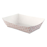 Paper Food Baskets, 2.5lb Capacity, Red-white, 500-carton