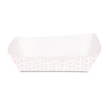 Paper Food Baskets, 5lb Capacity, Red-white, 500-carton