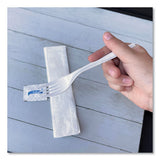 Three-piece Utensil Set, Fork-napkin-salt Packet, White, 500-carton
