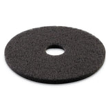 Stripping Floor Pads, 13" Diameter, Black, 5-carton