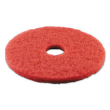 Buffing Floor Pads, 13" Diameter, Red, 5-carton