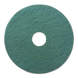 Heavy-duty Scrubbing Floor Pads, 16" Diameter, Green, 5-carton
