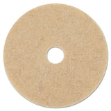 Natural Hog Hair Burnishing Floor Pads, 17" Diameter, 5-carton