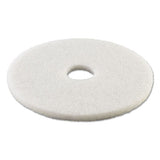 Polishing Floor Pads, 19" Diameter, White, 5-carton