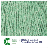 Super Loop Wet Mop Head, Cotton-synthetic Fiber, 5" Headband, Medium Size, Green