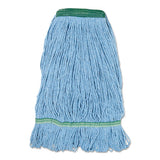 Super Loop Wet Mop Head, Cotton-synthetic Fiber, 5" Headband, Medium Size, Orange, 12-carton