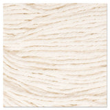 Super Loop Wet Mop Head, Cotton-synthetic Fiber, 5" Headband, Large Size, White, 12-carton