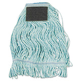Mop Head, Loop-end, Cotton With Scrub Pad, Large, 12-carton