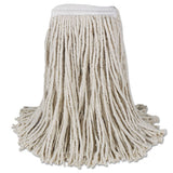 Mop Head, Cotton, Cut-end, White, 4-ply, #16 Band, 12-carton