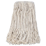Banded Cotton Mop Head, #24, White, 12-carton