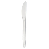 Mediumweight Polystyrene Cutlery, Knife, White, 10 Boxes Of 100-carton