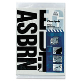 Press-on Vinyl Numbers, Self Adhesive, Black, 1"h, 44-pack
